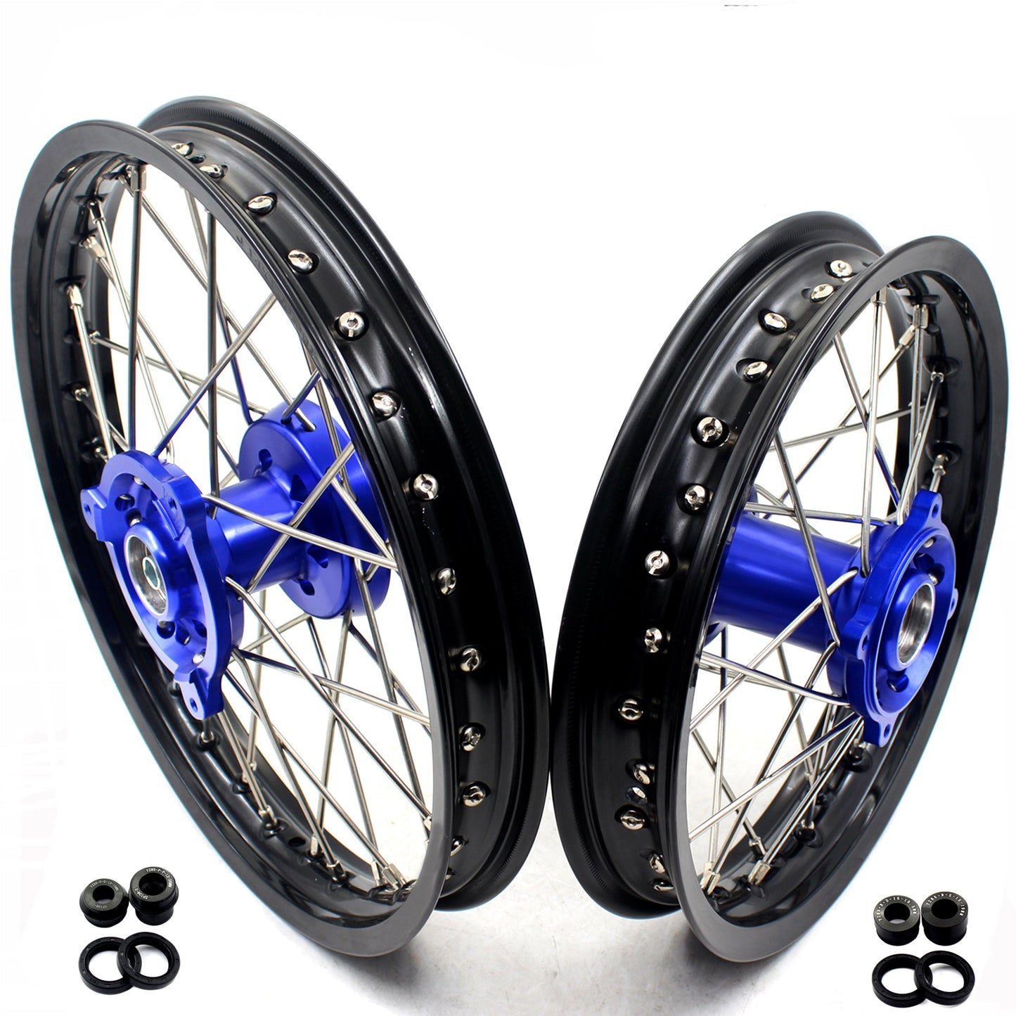 KKE 14 & 12 Kids Wheels Rims Set for YAMAHA YZ65 2018-2023 Blue