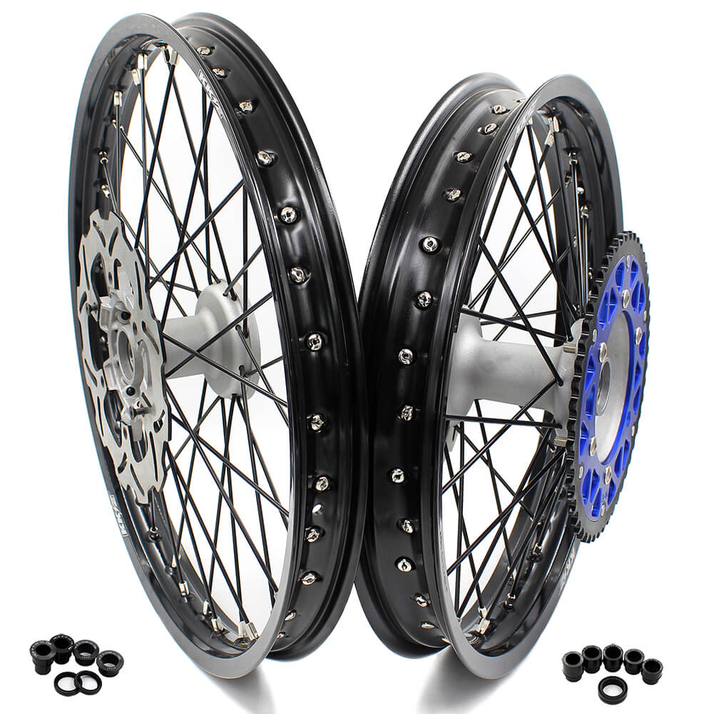 KKE 21 & 19 Casting MX Wheels for YAMAHA YZ250F 2001-2021 YZ450F 2003 Silver