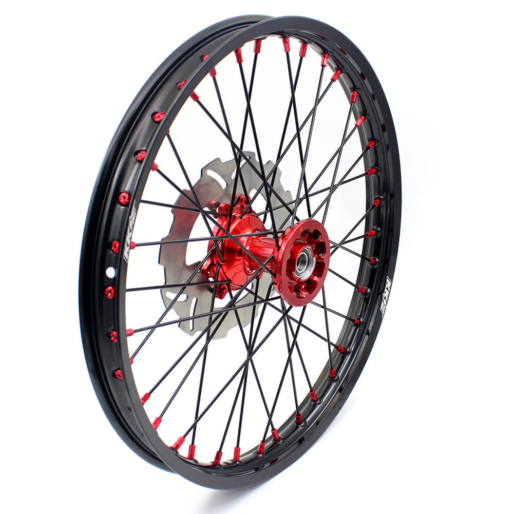 KKE 21 & 19 Cast Wheels for HONDA CR125R 96-97 CR250R 1996 CR500R 96-01 Black Spoke Disc