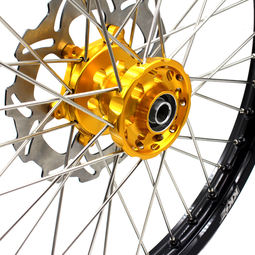 KKE 21 & 19 Wheels for Suzuki RMZ250 2007 RMZ450 2005-2024 Gold&Black