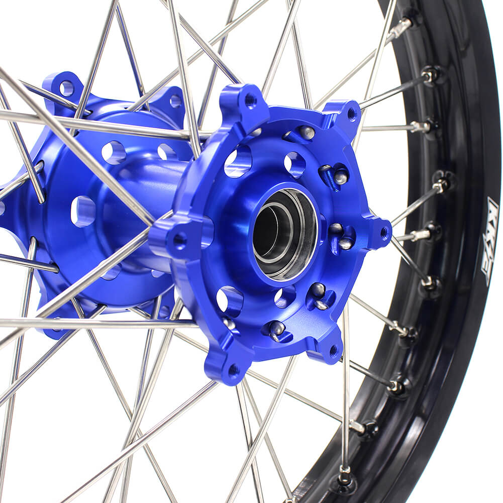 KKE 21 & 18 Enduro Wheels for YAMAHA WR250F 2017-2018 WR450F 2016-2018 Blue&Black 270mm Disc