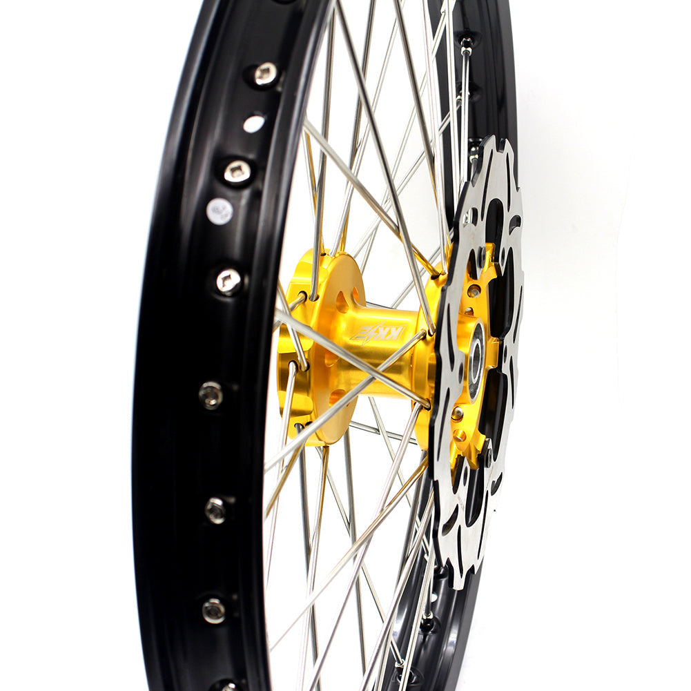 KKE 21 & 19 Wheels for Suzuki RMZ250 2007 RMZ450 2005-2024 Gold&Black