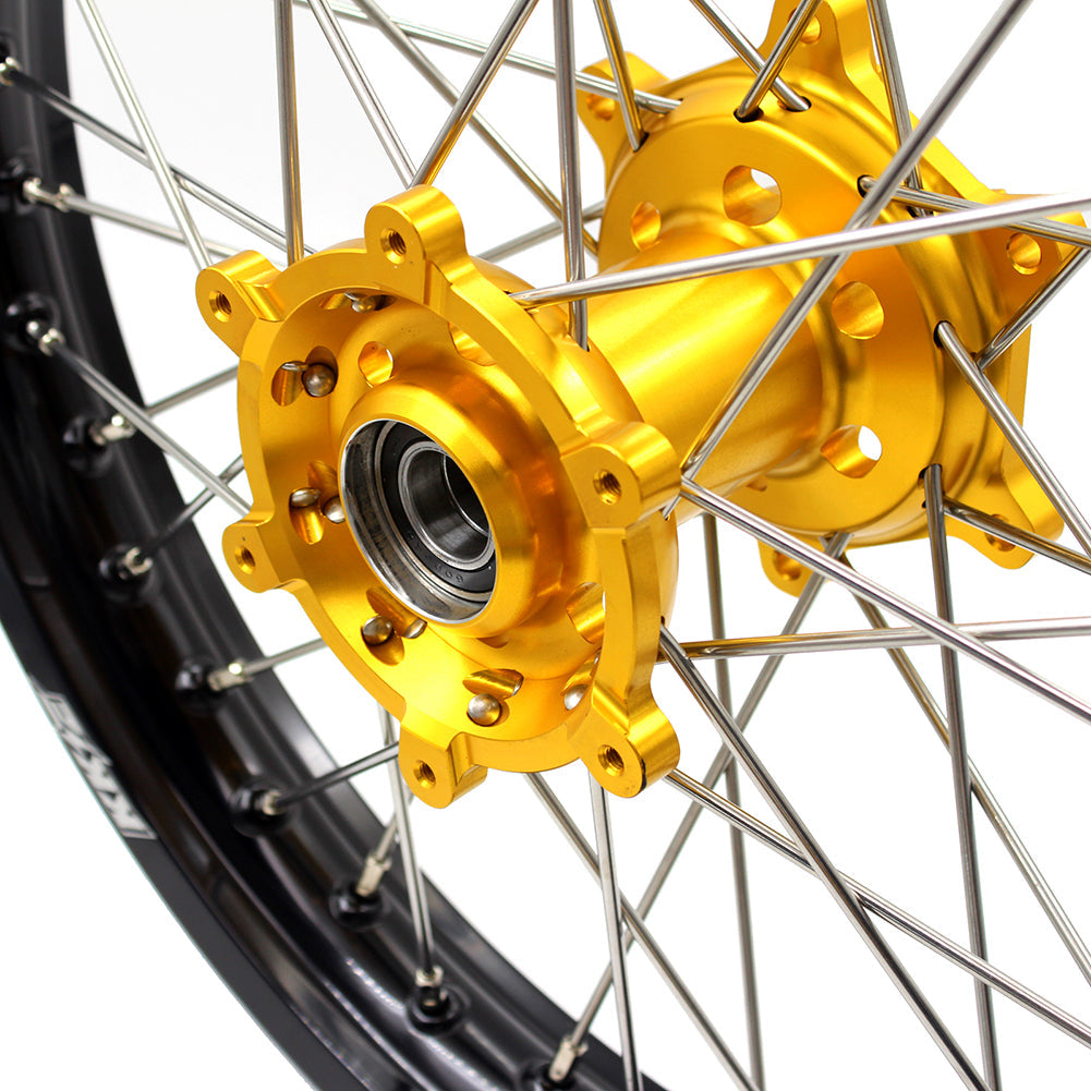 KKE 21 & 19 Wheels for Suzuki RMZ250 2007 RMZ450 2005-2024 Gold&Black