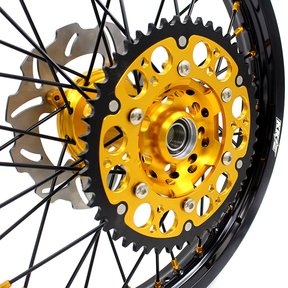 KKE 21 & 19 MX Wheels Rims for SUZUKI RMZ250 2007-2024 RMZ450 2005-2024 Black Spokes