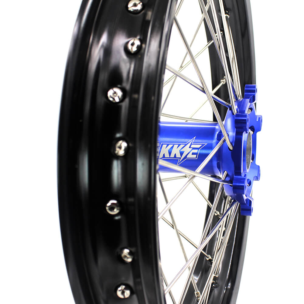 KKE 21 & 18 Enduro Wheels for YAMAHA WR250F 2017-2018 WR450F 2016-2018 Blue&Black 270mm Disc