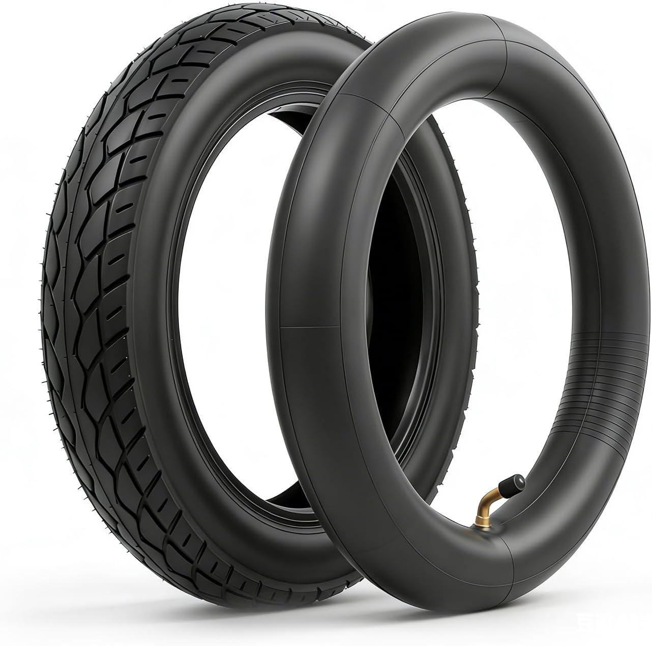12-1/2 x 2-1/4 Tire and Inner Tube Set with Angled Valve Stem for Electric Scooters
