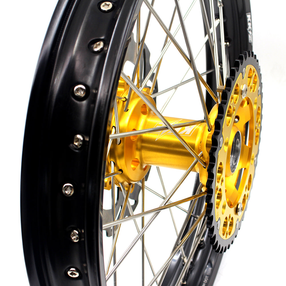 KKE 21 & 19 Wheels for Suzuki RMZ250 2007 RMZ450 2005-2024 Gold&Black