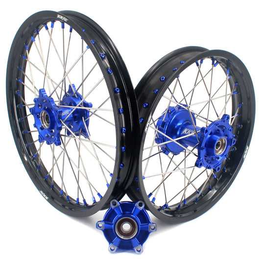 KKE 1.85*21 & 2.5*18 Motorcycle Tubed Spoke Rims Fit Yamaha Tenere 700 2019-2025 Blue
