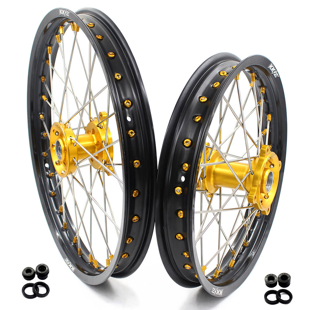 KKE 17/14 RM80 1993-2001 RM85 2002-2023 For SUZUKI Kid's Small Wheels Rims Gold Nipples
