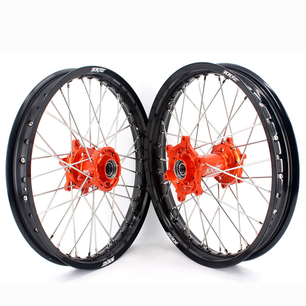 KKE 1.85*19 & 2.15*19 Flat Track Wheels for KTM EXC EXC-F EXC-W 125-530CC 2003-2024 Spoked Rims