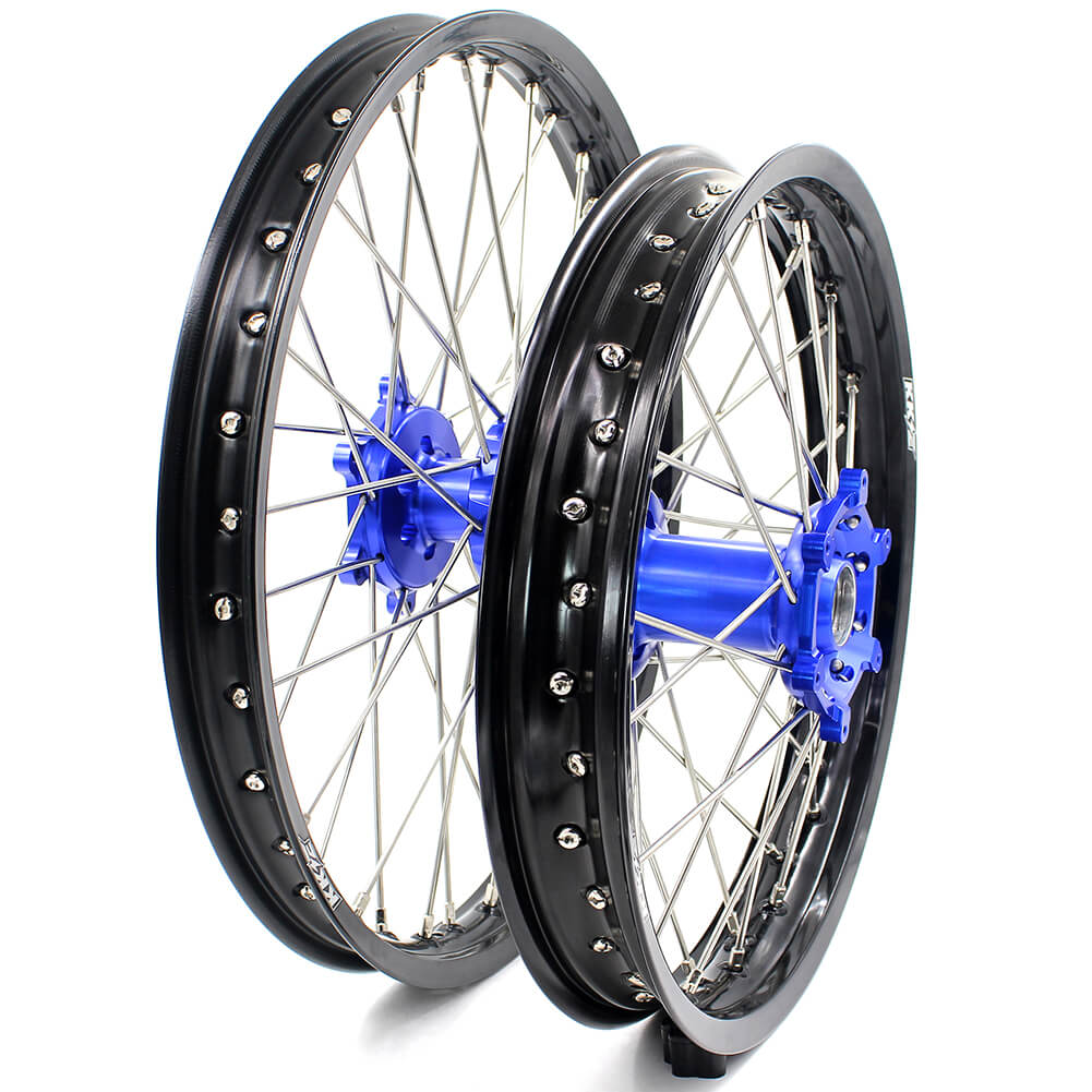 KKE 21 & 18 Enduro Wheels for YAMAHA WR250F 2017-2018 WR450F 2016-2018 Blue&Black 270mm Disc