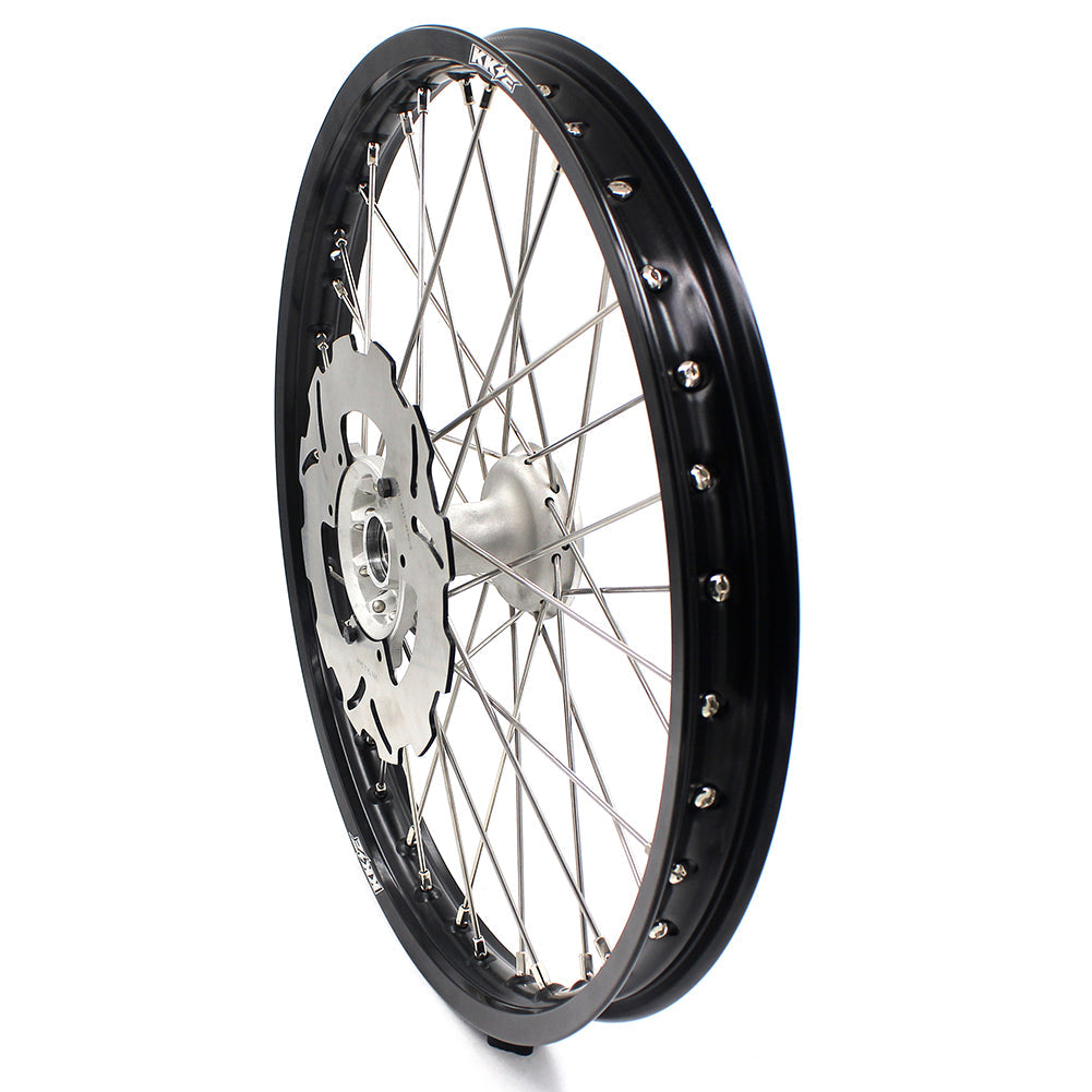 KKE 21 & 19 Casting MX Rims for Honda XR400R 96-04 XR600R 91-2000 240MM/220MM Disc Silver&Black