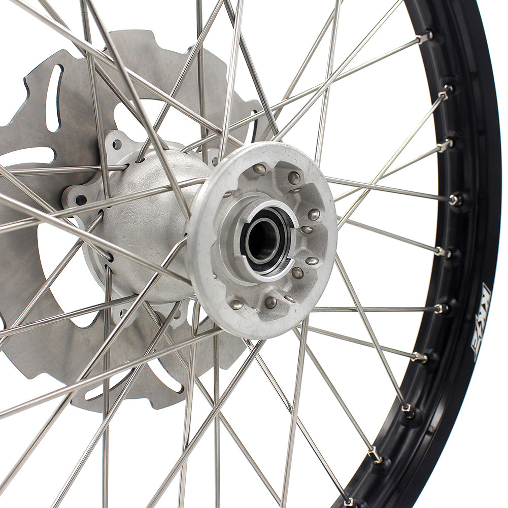 KKE 21 & 19 Casting MX Rims for Honda XR400R 96-04 XR600R 91-2000 240MM/220MM Disc Silver&Black