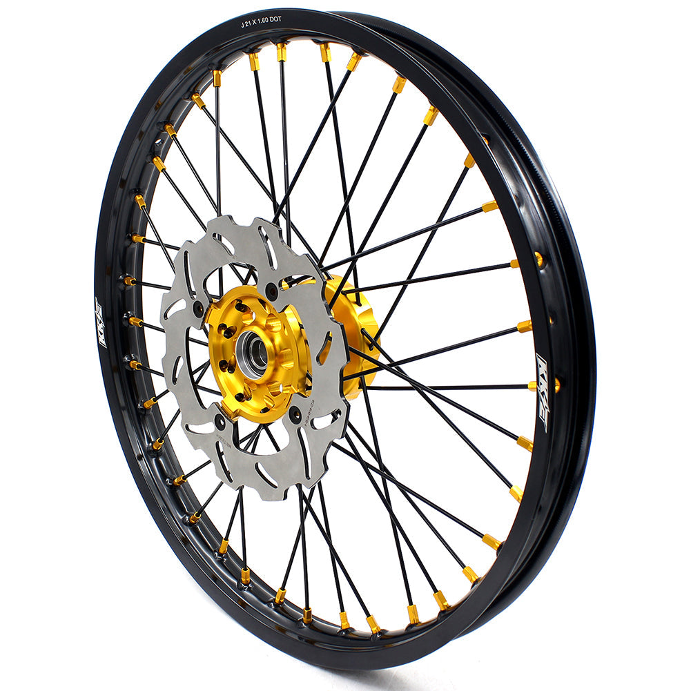 KKE 21 & 19 MX Wheels Rims for SUZUKI RMZ250 2007-2024 RMZ450 2005-2024 Black Spokes