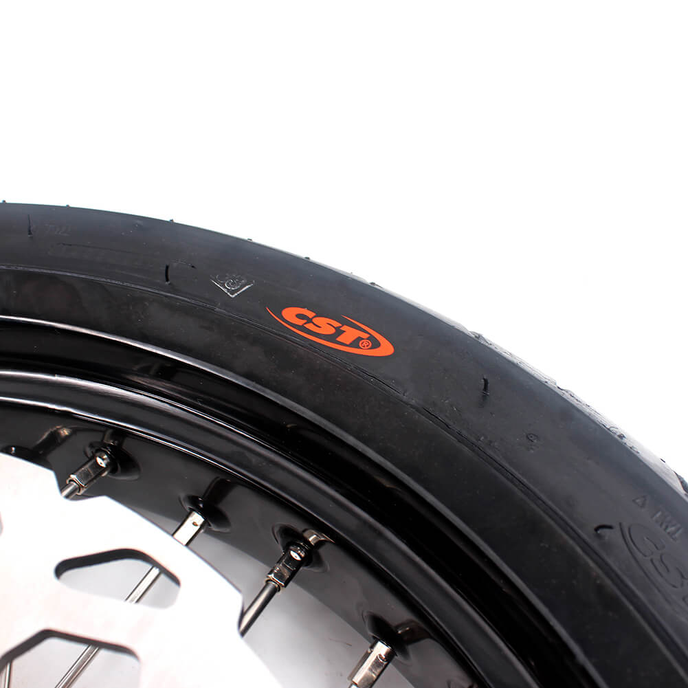 KKE 3.5/4.25*17inch Supermoto Wheels CST Tires For SUZUKI DRZ400 DRZ400E DRZ400S