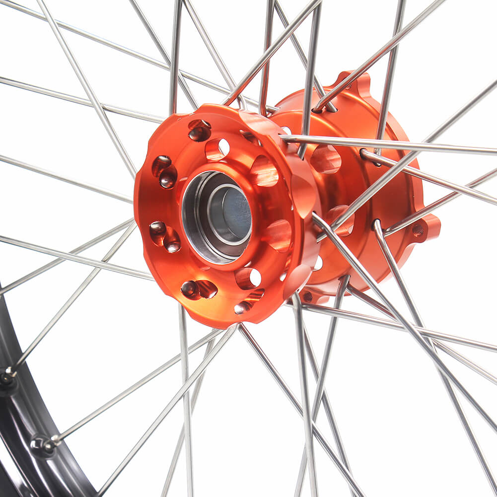 KKE 17"*1.4/14"*1.6 Kid's Small Wheels Rims Fit KTM SX 85 2003-2020 Orange Hub