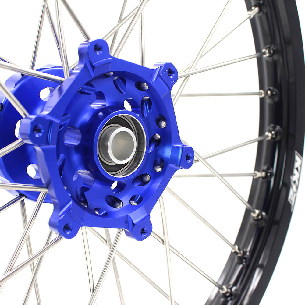 KKE 21 & 18 Enduro Wheels for YAMAHA WR250F 2017-2018 WR450F 2016-2018 Blue&Black 270mm Disc