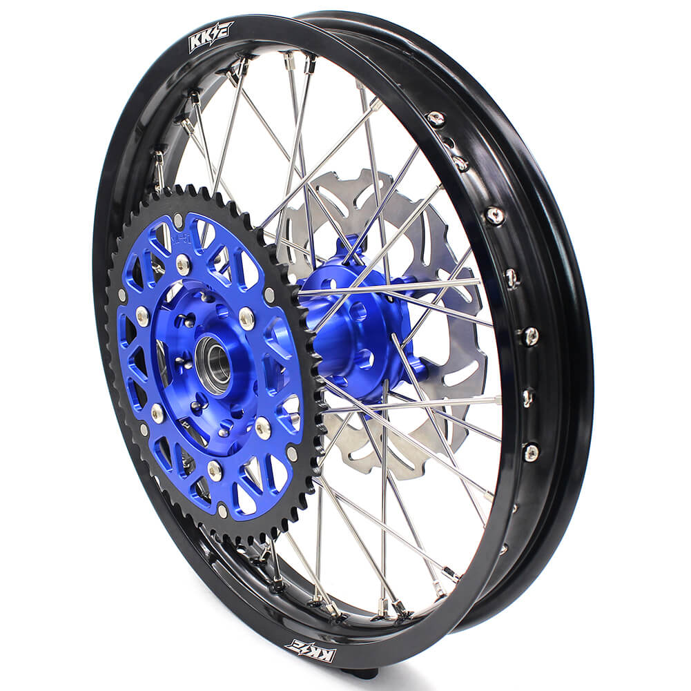 KKE 21 & 18 Enduro Wheels for YAMAHA WR250F 2017-2018 WR450F 2016-2018 Blue&Black 270mm Disc