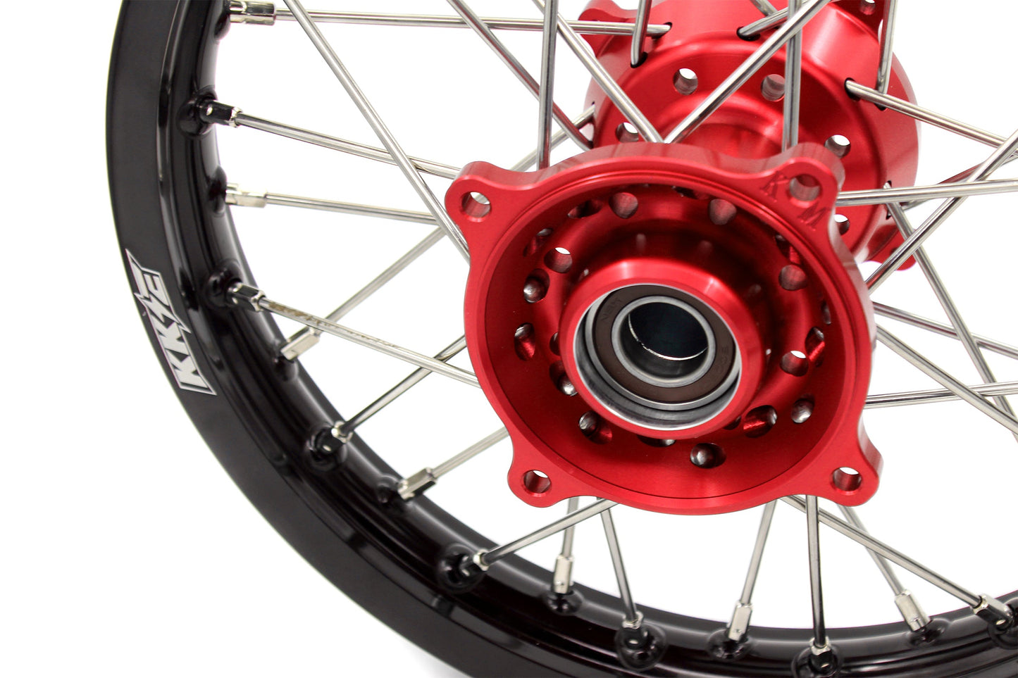 KKE 17"*1.4/14"*1.6 Spoked Small Kid's Wheels Set For KTM SX 85 2003-2020 Red Hub
