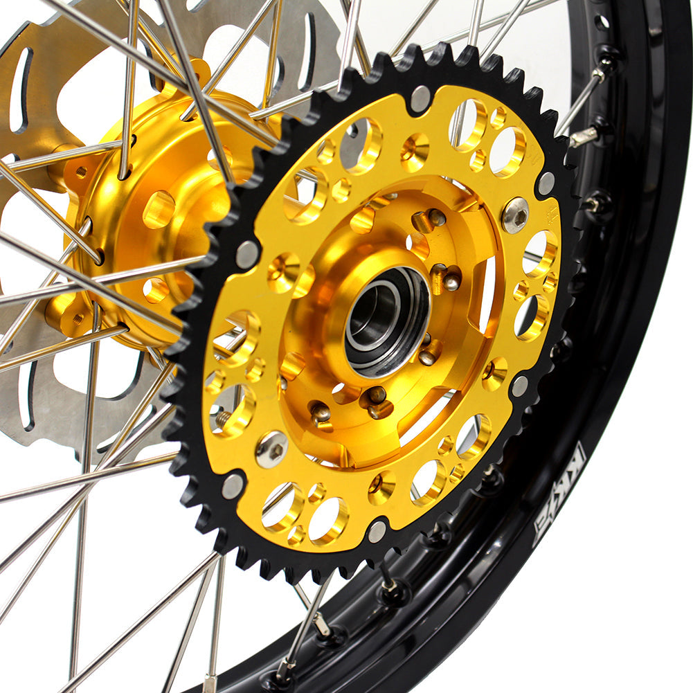 KKE 21 & 19 Wheels for Suzuki RMZ250 2007 RMZ450 2005-2024 Gold&Black
