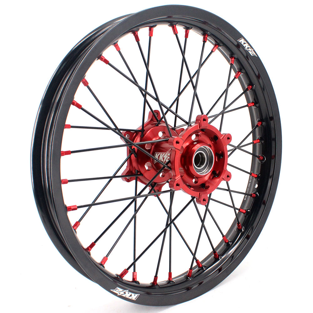 KKE 21 & 19 MX Rims for Suzuki RMZ250 2007-2024 RMZ450 2005-2024 Black Spokes