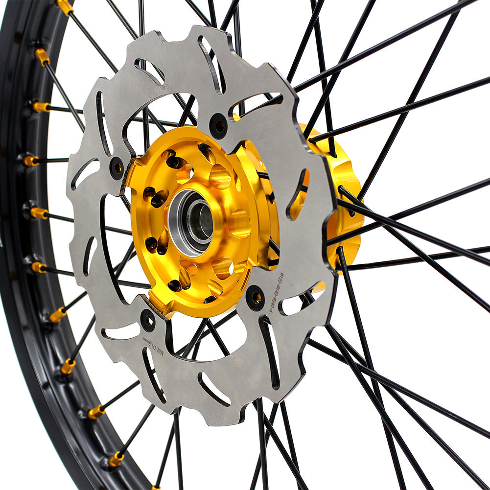 KKE 21 & 19 MX Wheels Rims for SUZUKI RMZ250 2007-2024 RMZ450 2005-2024 Black Spokes