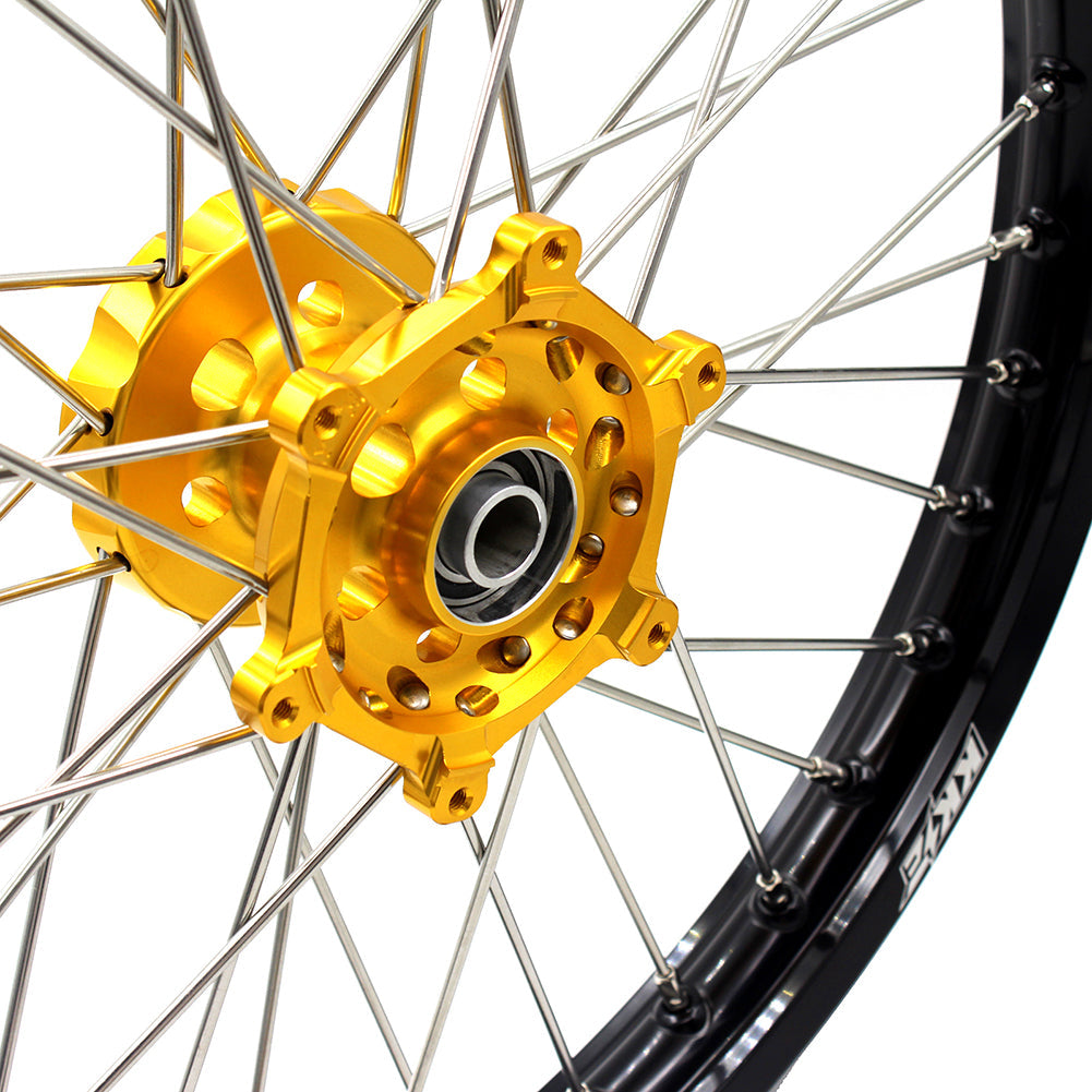 KKE 21 & 19 Wheels for Suzuki RMZ250 2007 RMZ450 2005-2024 Gold&Black