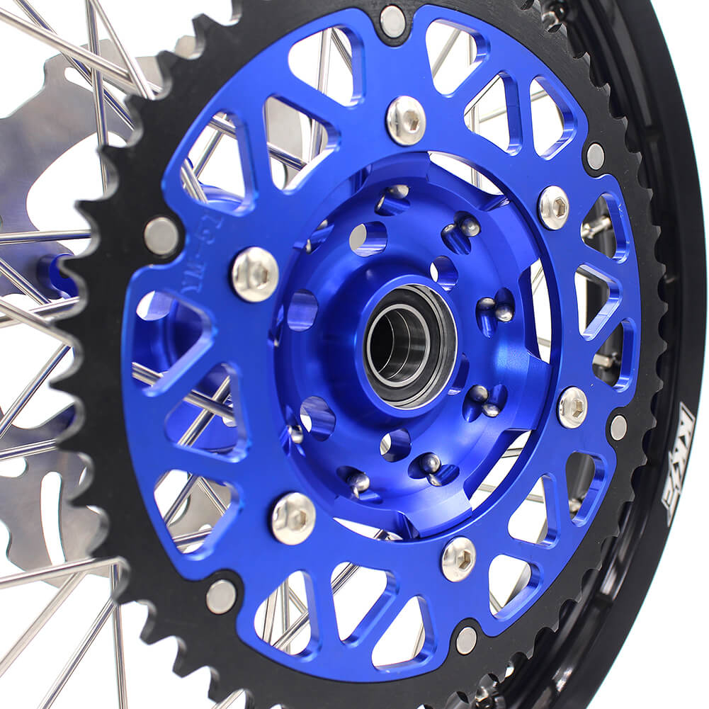 KKE 21 & 18 Enduro Wheels for YAMAHA WR250F 2017-2018 WR450F 2016-2018 Blue&Black 270mm Disc