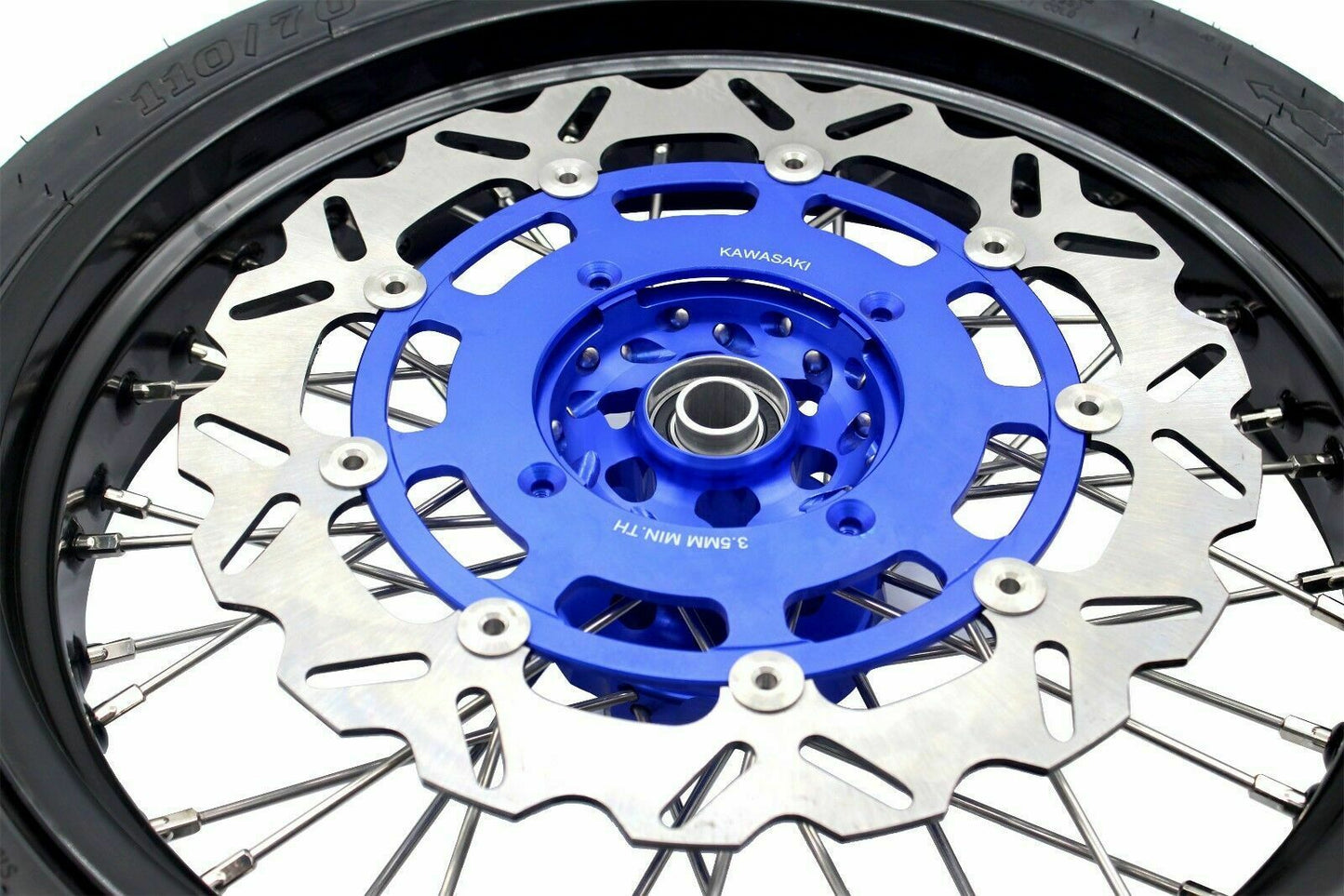 KKE 17inch KX450 KX250F 2020 KX450F 2019-2021 KX450 2019-2023 For KAWASAKI Supermoto Rims CST Tires Blue
