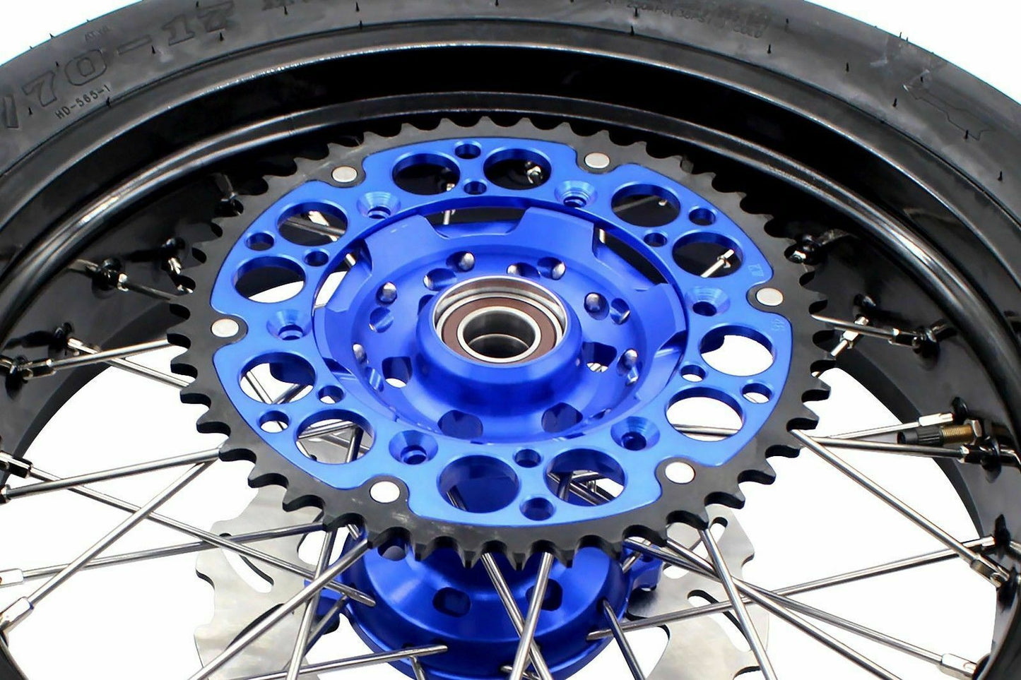 KKE 17inch KX450 KX250F 2020 KX450F 2019-2021 KX450 2019-2023 For KAWASAKI Supermoto Rims CST Tires Blue