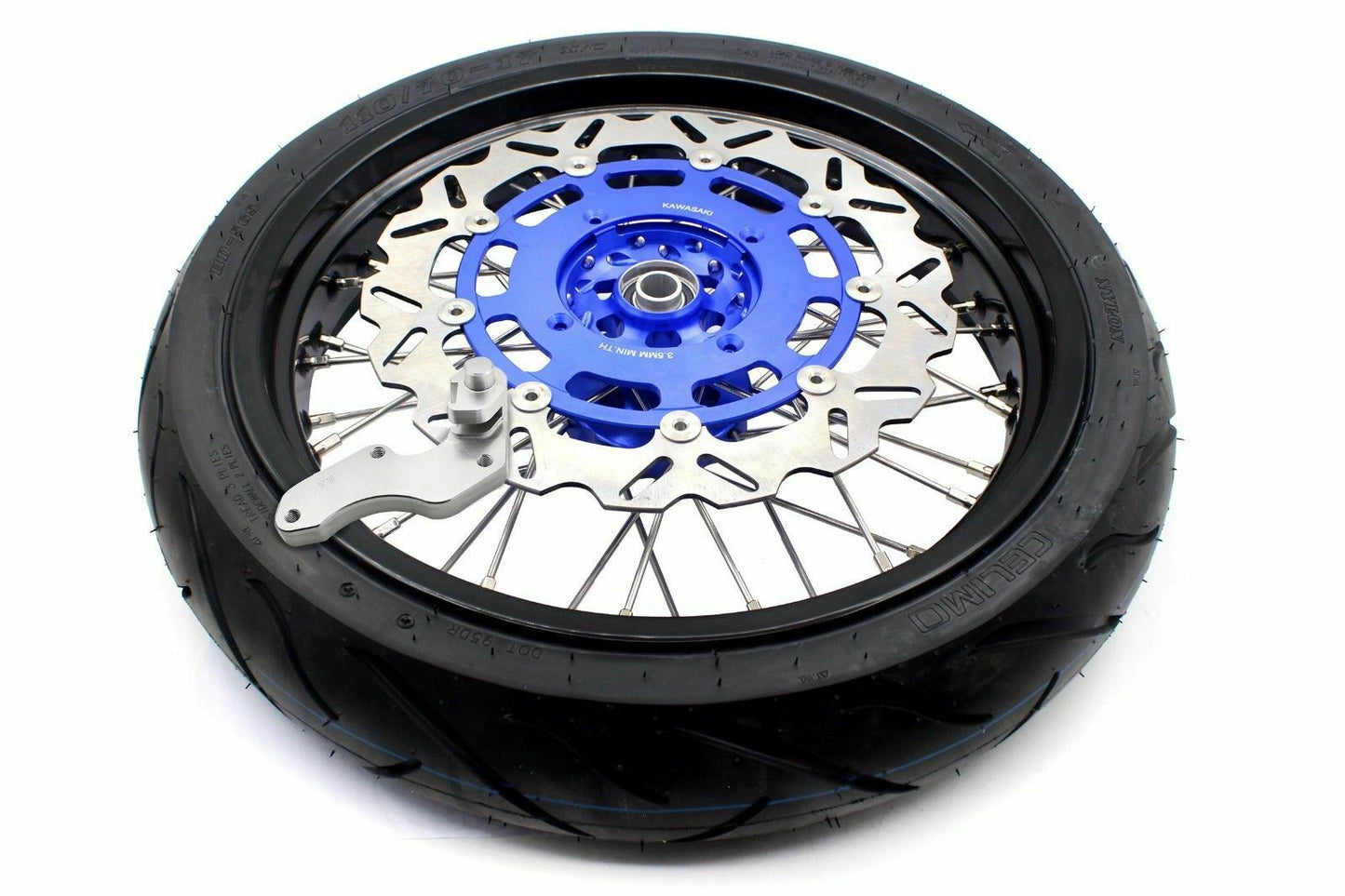 KKE 17inch KX450 KX250F 2020 KX450F 2019-2021 KX450 2019-2023 For KAWASAKI Supermoto Rims CST Tires Blue
