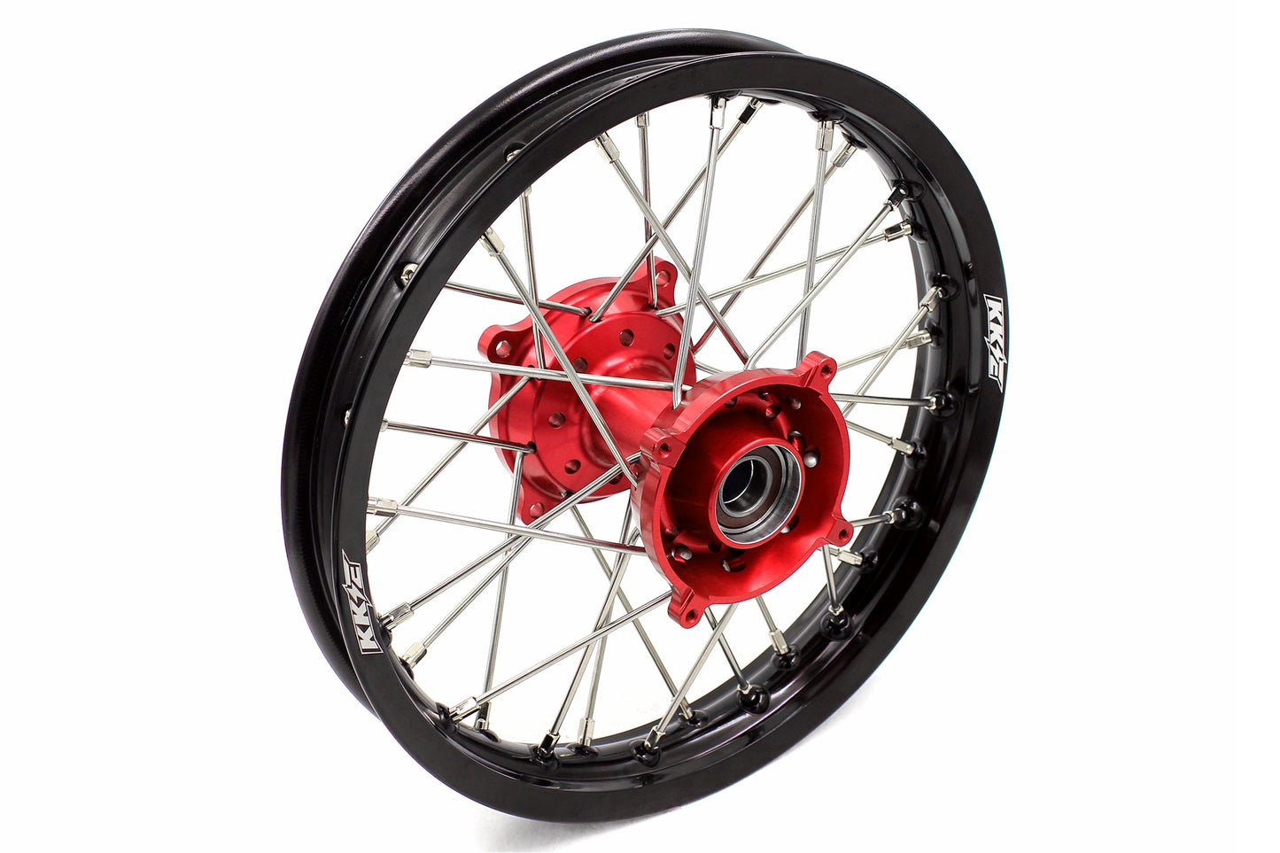 KKE 17"*1.4/14"*1.6 Spoked Small Kid's Wheels Set For KTM SX 85 2003-2020 Red Hub