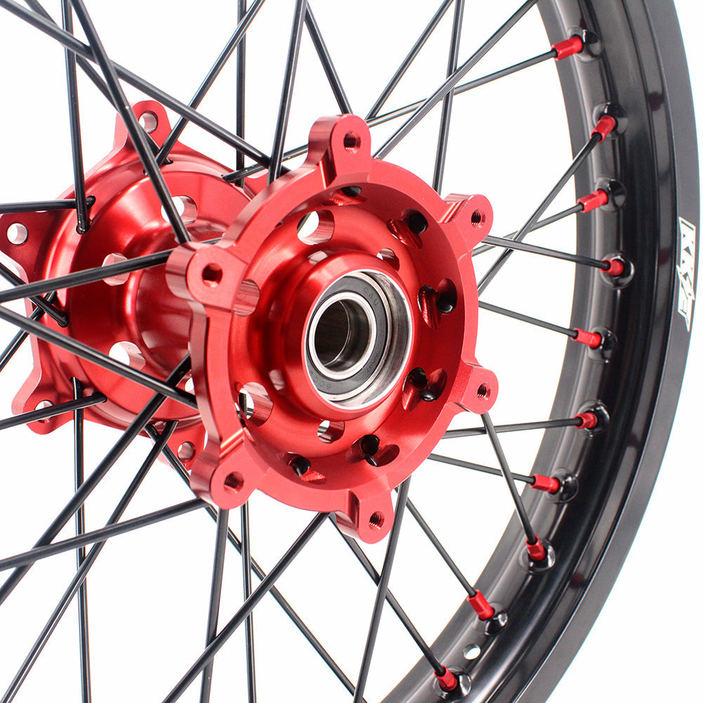 KKE 21 & 19 MX Rims for Suzuki RMZ250 2007-2024 RMZ450 2005-2024 Black Spokes