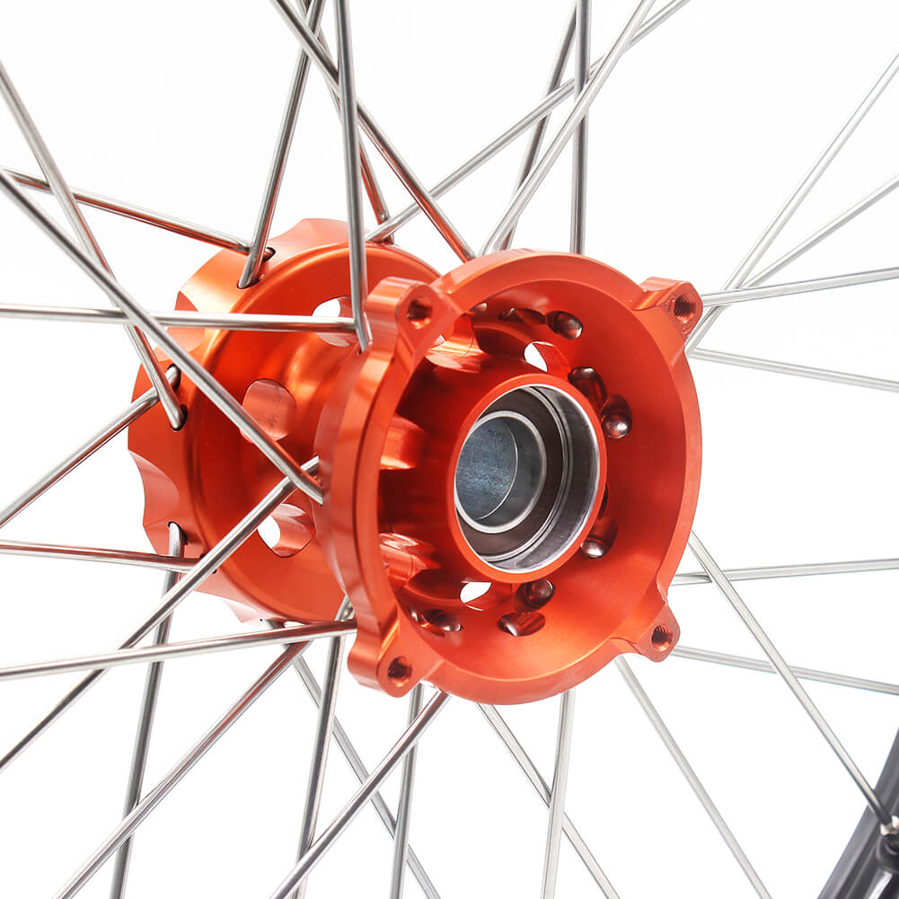 KKE 17"*1.4/14"*1.6 Kid's Small Wheels Rims Fit KTM SX 85 2003-2020 Orange Hub