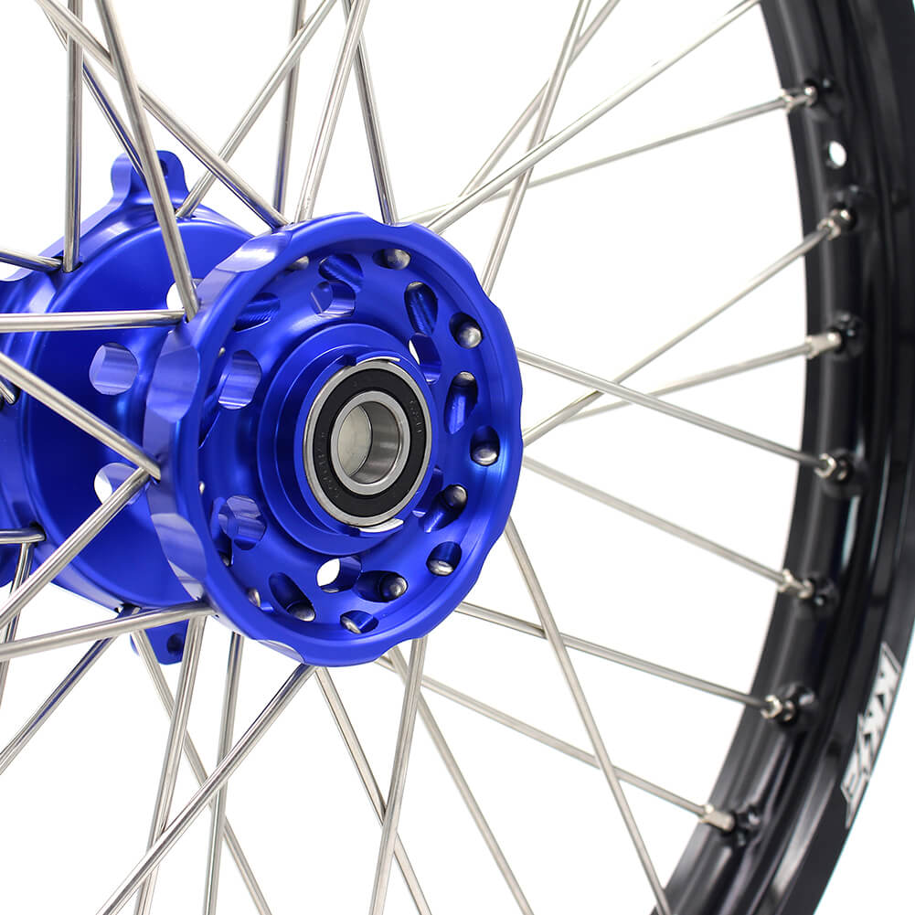 KKE 21 & 18 Enduro Wheels for YAMAHA WR250F 2017-2018 WR450F 2016-2018 Blue&Black 270mm Disc