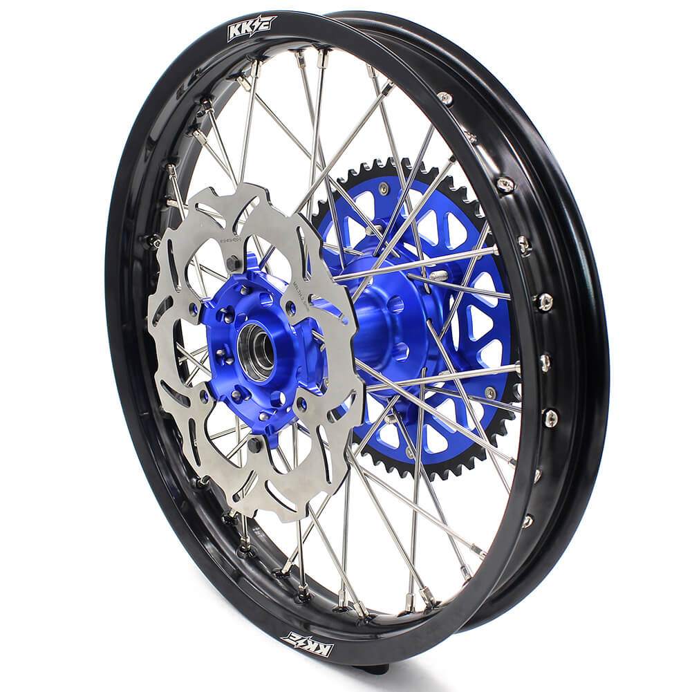 KKE 21 & 18 Enduro Wheels for YAMAHA WR250F 2017-2018 WR450F 2016-2018 Blue&Black 270mm Disc