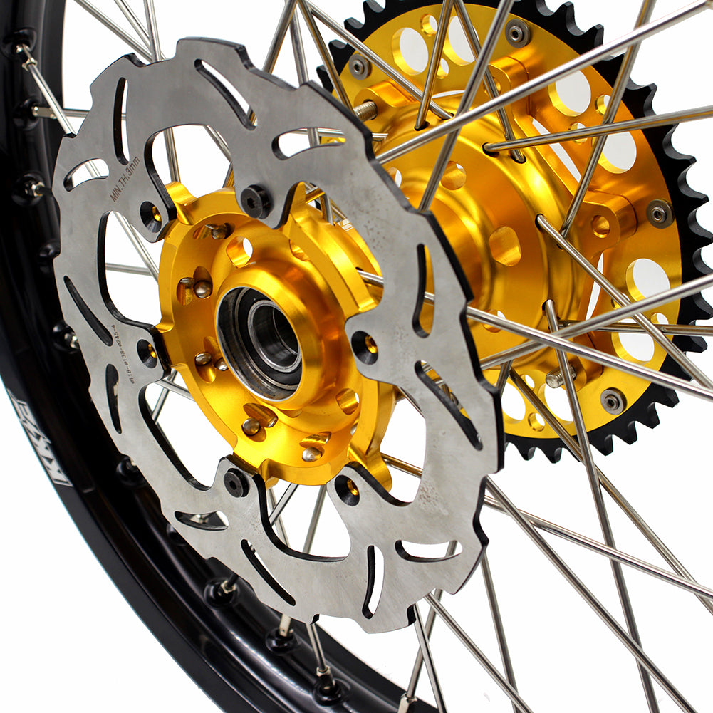 KKE 21 & 19 Wheels for Suzuki RMZ250 2007 RMZ450 2005-2024 Gold&Black