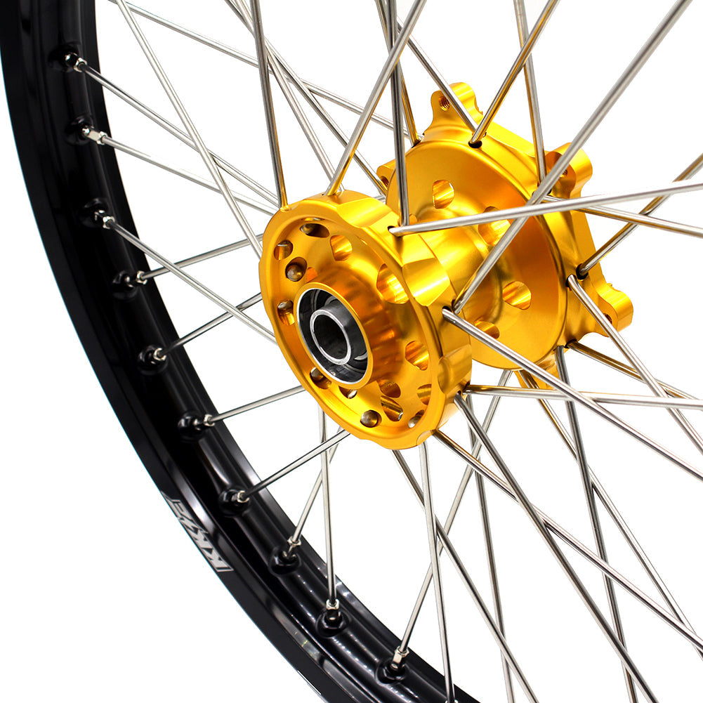 KKE 21 & 19 Wheels for Suzuki RMZ250 2007 RMZ450 2005-2024 Gold&Black
