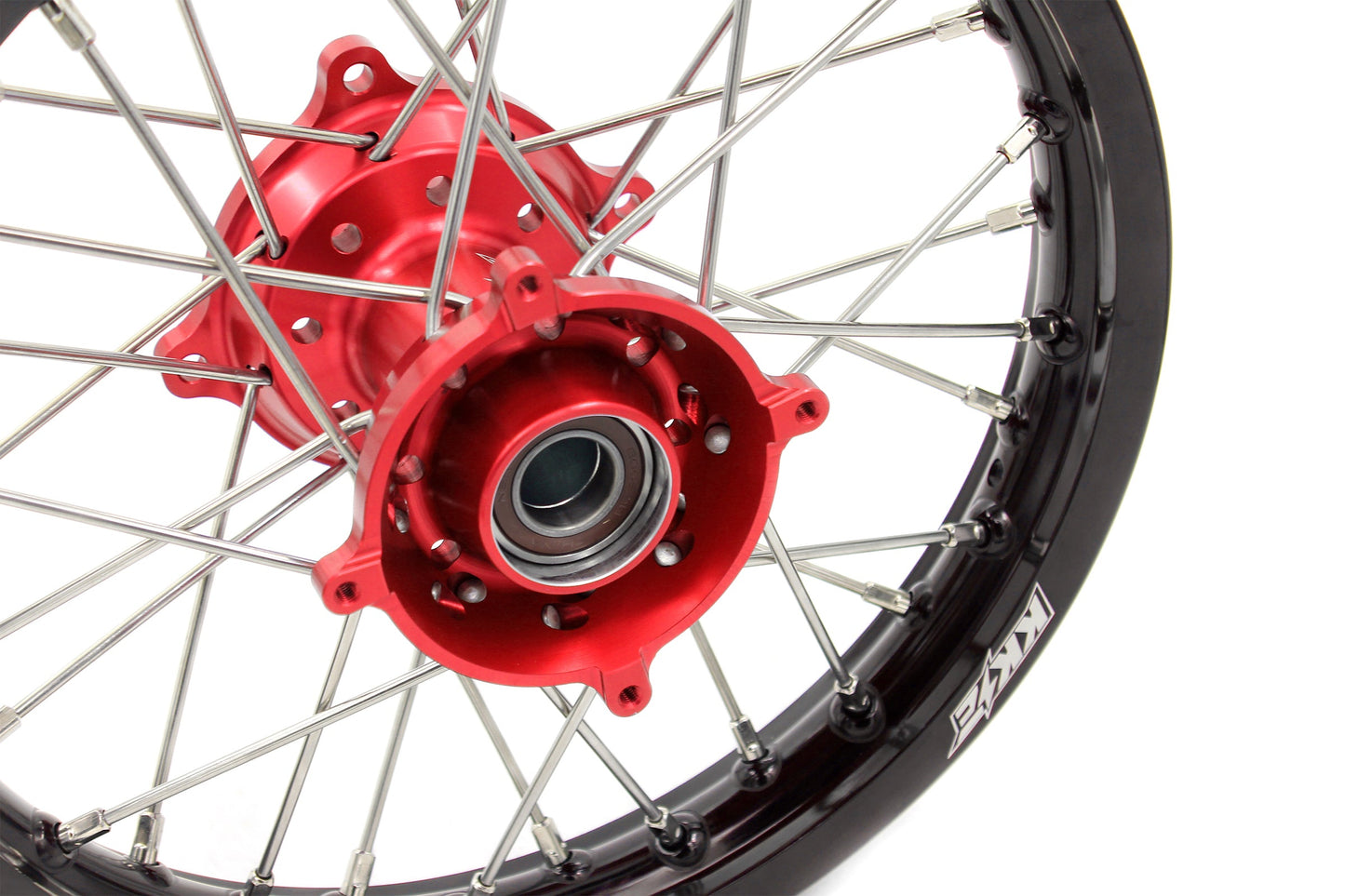 KKE 17"*1.4/14"*1.6 Spoked Small Kid's Wheels Set For KTM SX 85 2003-2020 Red Hub