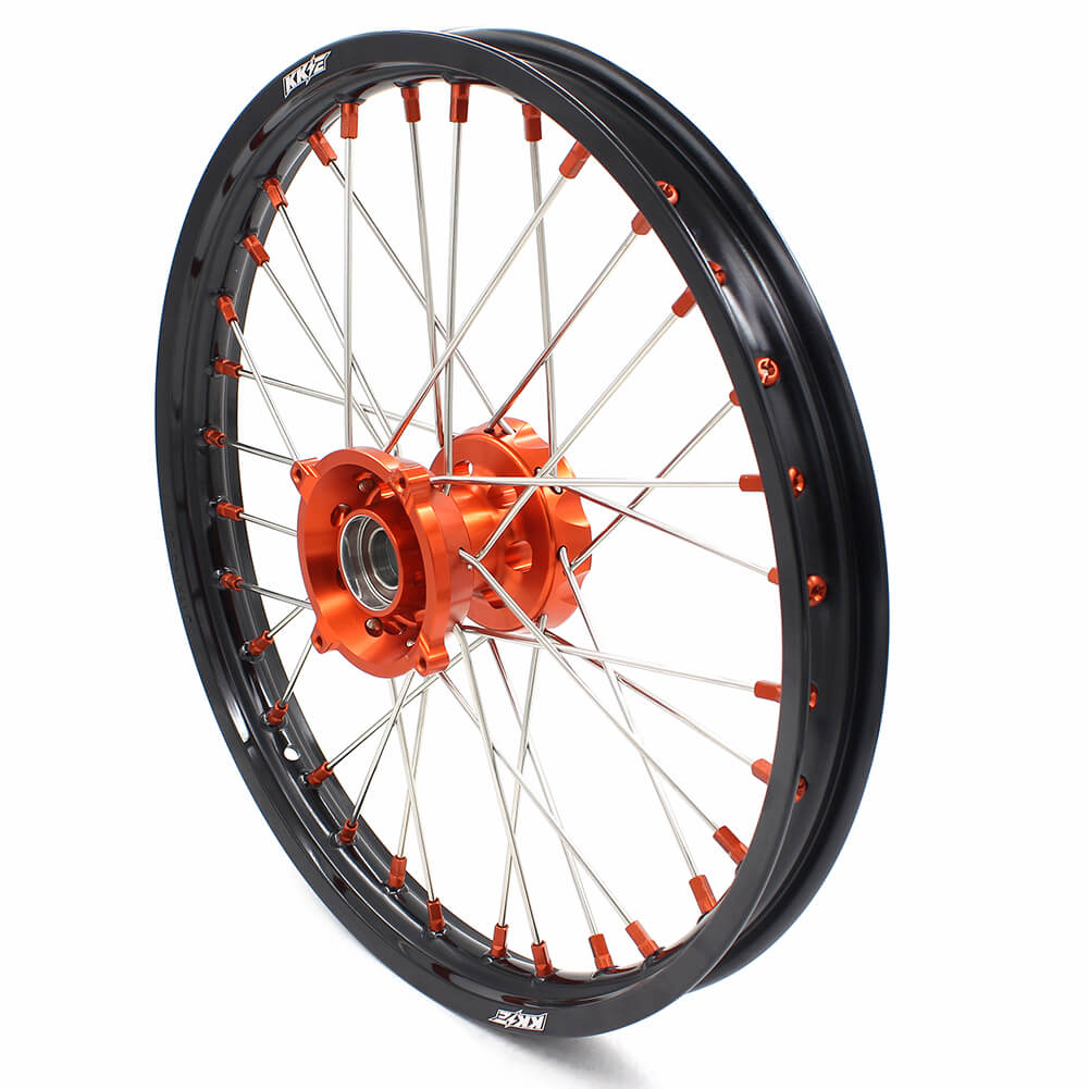 KKE 17"*1.4/14"*1.6 Kid's Big Wheels Rims Fit KTM SX 85 2003-2020 Orange Nipples
