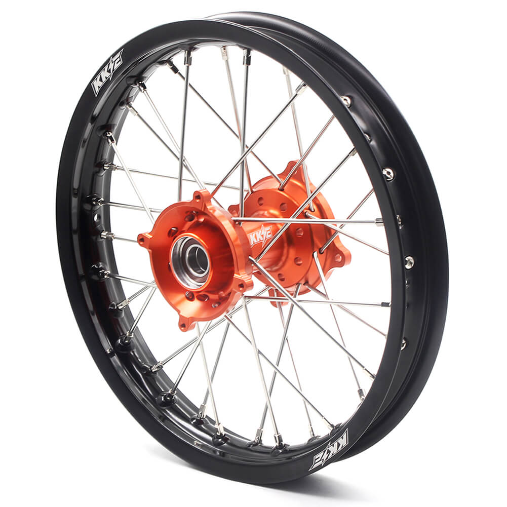 KKE 17"*1.4/14"*1.6 Kid's Small Wheels Rims Fit KTM SX 85 2003-2020 Orange Hub
