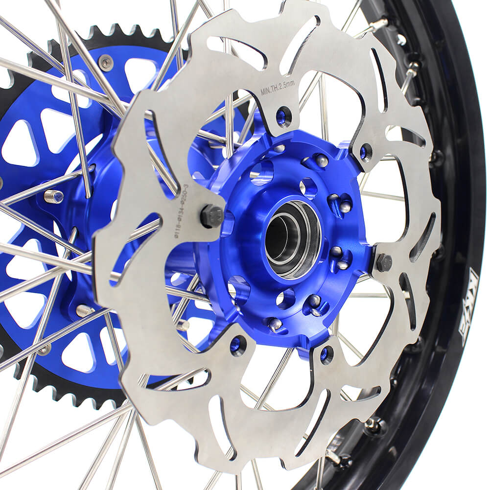 KKE 21 & 18 Enduro Wheels for YAMAHA WR250F 2017-2018 WR450F 2016-2018 Blue&Black 270mm Disc