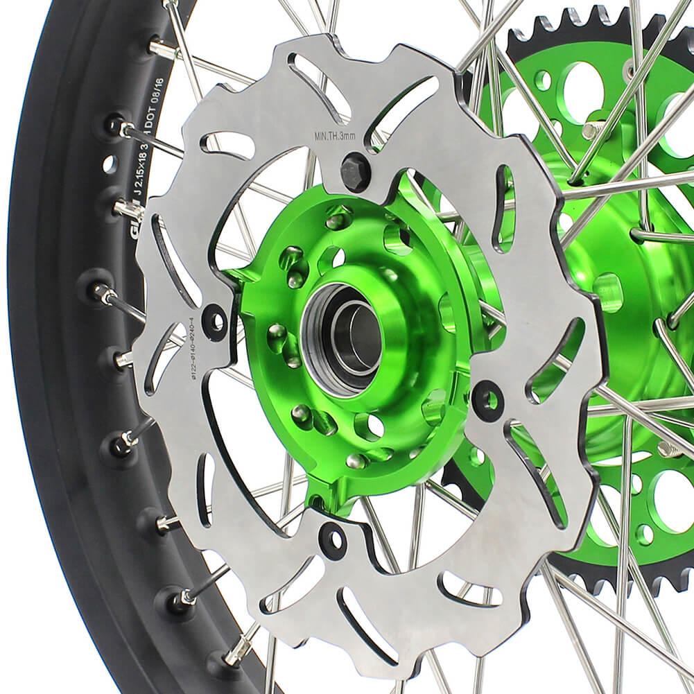 KKE 21/18 Enduro or 21/19 MX Wheels for Kawasaki KX125 KX250 2003-2005 Disc
