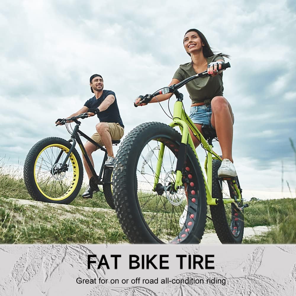 Fat Bike Replacement Tire: 20x4.0 Inch Puncture Resistant Folding MTB Bicycle Tire, 1 tire