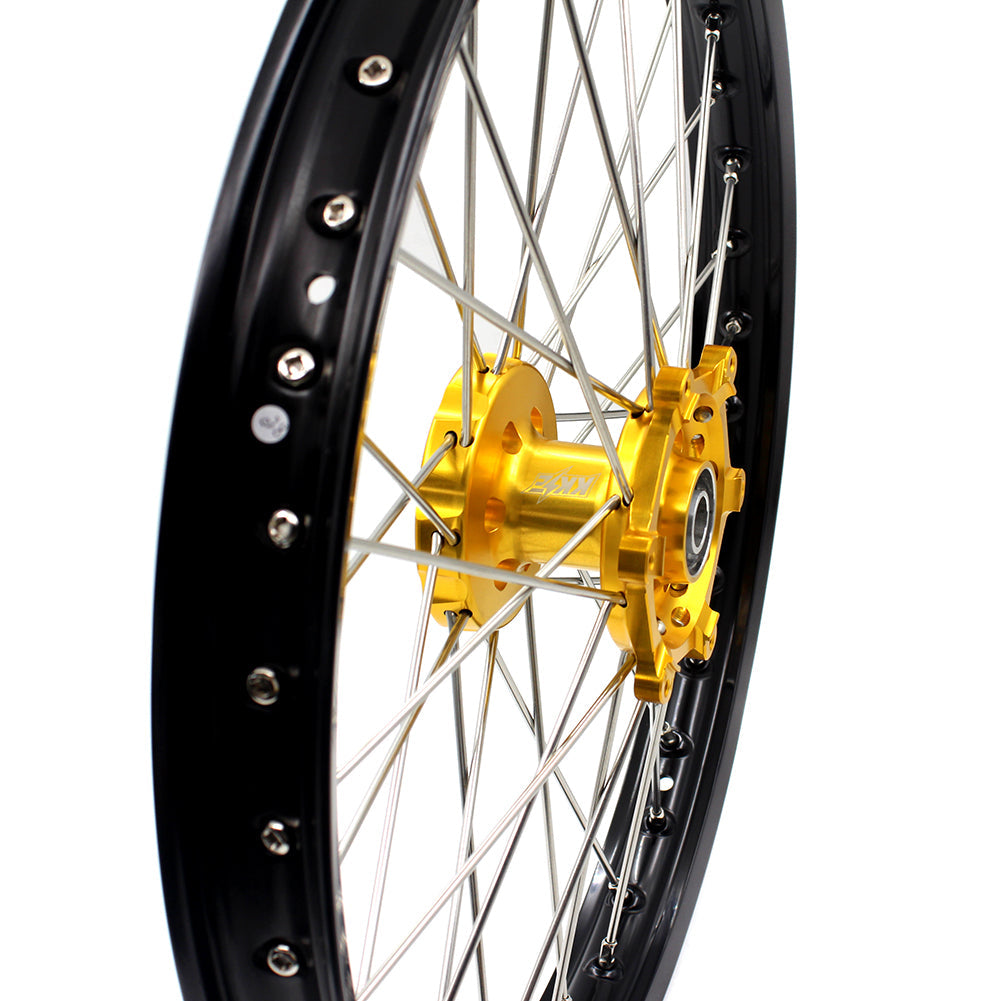 KKE 21 & 19 Wheels for Suzuki RMZ250 2007 RMZ450 2005-2024 Gold&Black