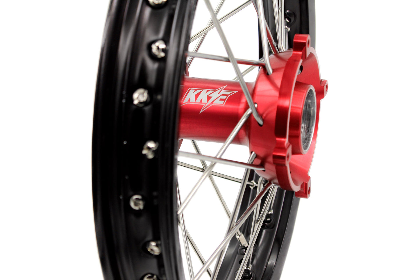 KKE 17"*1.4/14"*1.6 Spoked Small Kid's Wheels Set For KTM SX 85 2003-2020 Red Hub