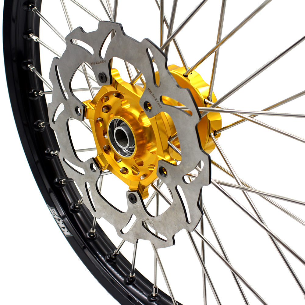 KKE 21 & 19 Wheels for Suzuki RMZ250 2007 RMZ450 2005-2024 Gold&Black