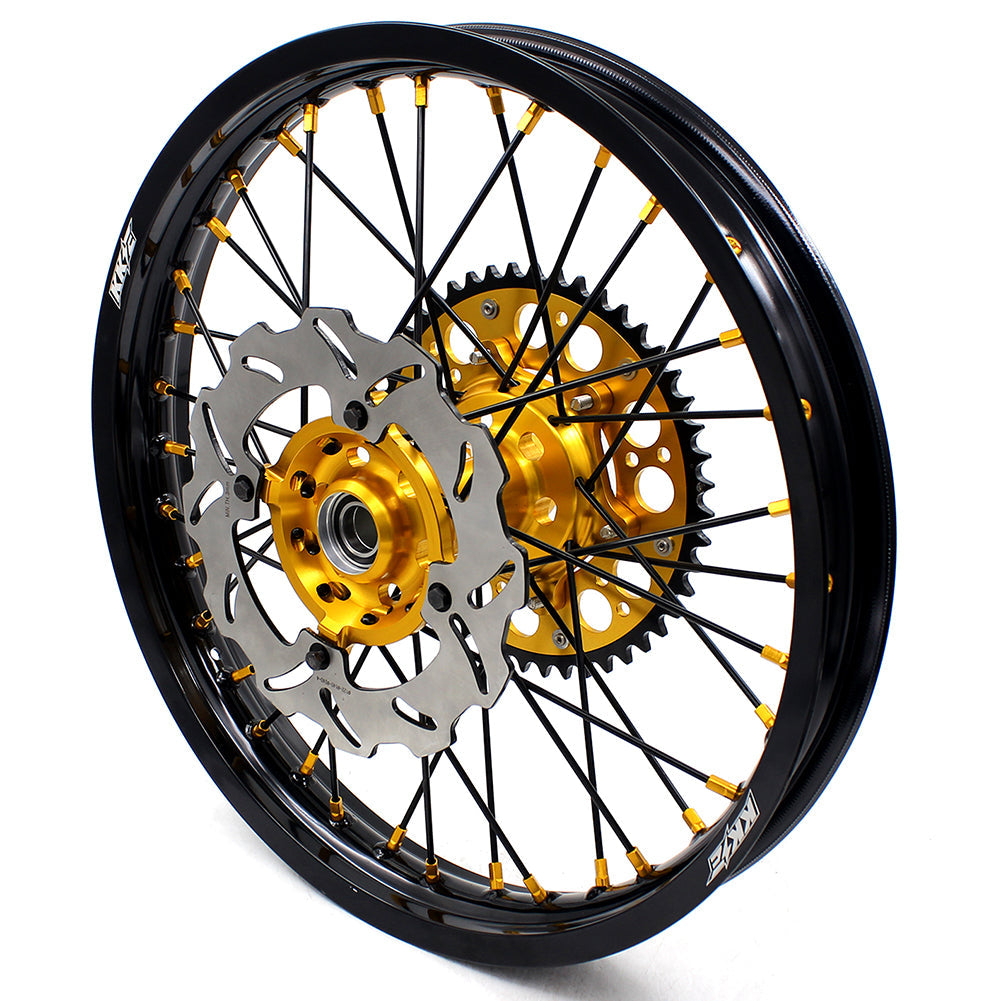 KKE 21 & 19 MX Wheels Rims for SUZUKI RMZ250 2007-2024 RMZ450 2005-2024 Black Spokes