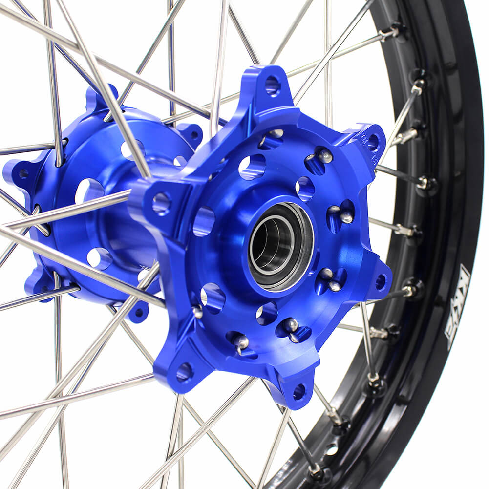 KKE 21 & 18 Enduro Wheels for YAMAHA WR250F 2017-2018 WR450F 2016-2018 Blue&Black 270mm Disc
