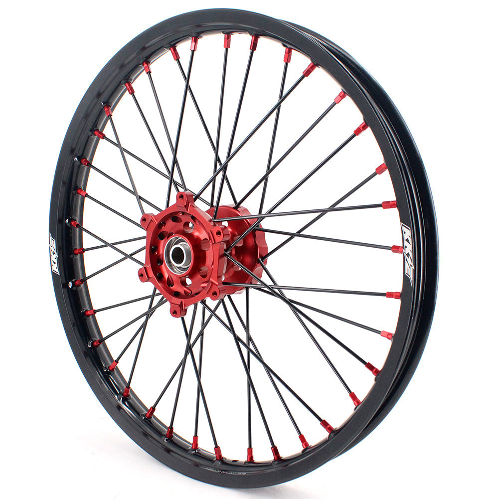 KKE 21 & 19 MX Rims for Suzuki RMZ250 2007-2024 RMZ450 2005-2024 Black Spokes